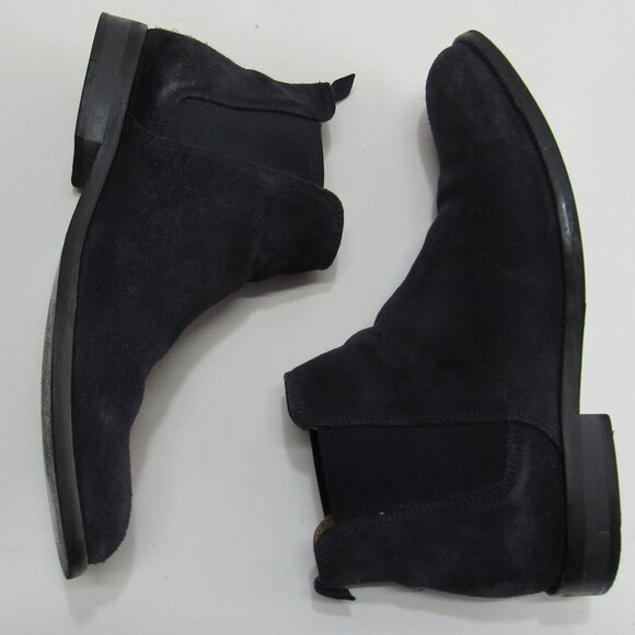 Aldo Men's Vianello Suede Chelsea Boots Size 9 - Navy Closed Square Toe Slip On - Picture 6 of 10